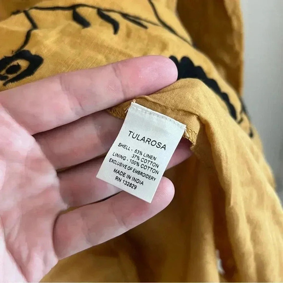 160 New Tularosa Keelan Dress Size Medium Color Yellow Black - Picture 8 of 9